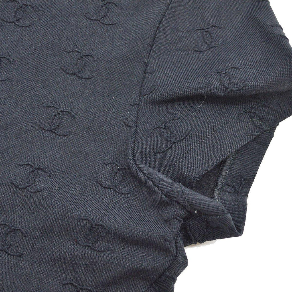 Chanel 1997 Spring CC logo-embroidered cropped T-shirt