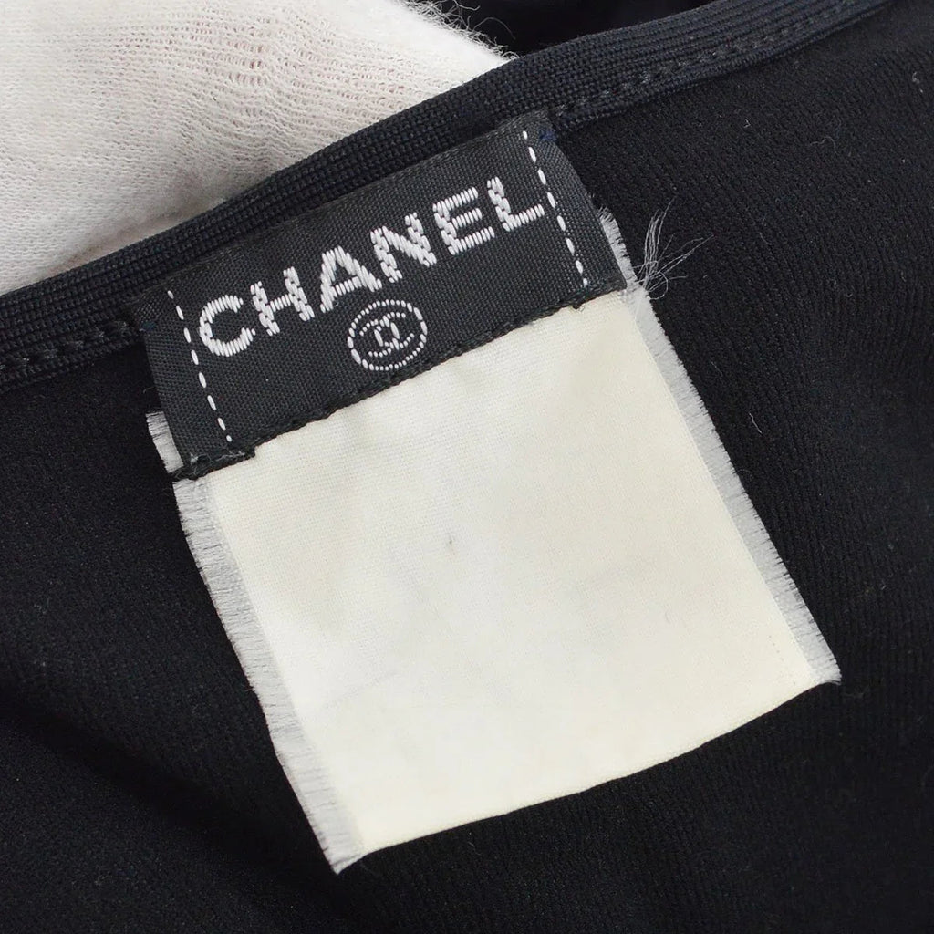 Chanel 1997 Spring CC logo-embroidered cropped T-shirt