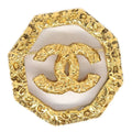 CHANEL 1993 Brooch Gold Clear