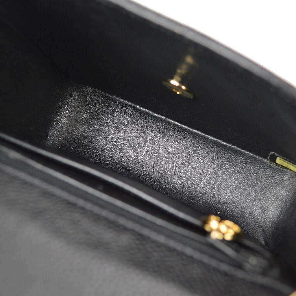 CHANEL 2003-2004 Classic Square Flap 17 Black Caviar