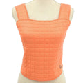 CHANEL 2000 Identification Orange Cotton Choco Bar Top #40