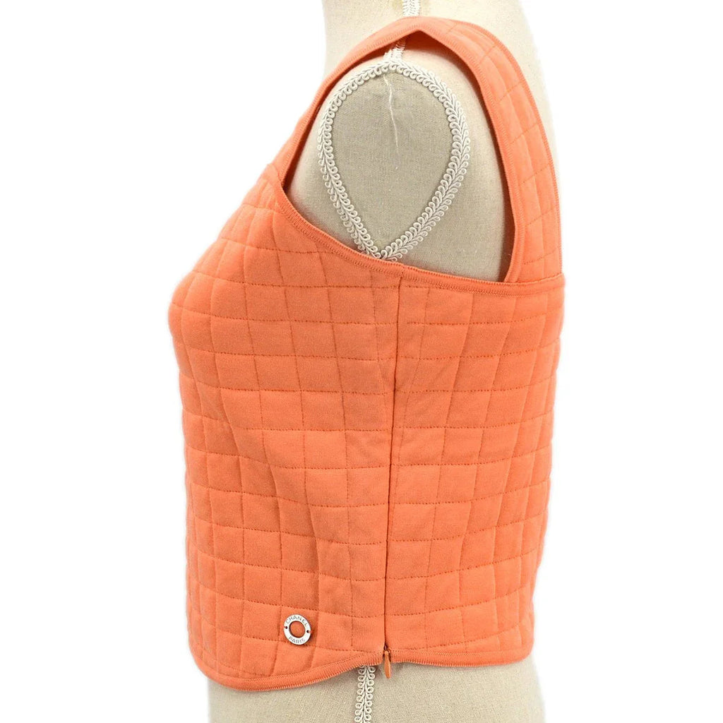 CHANEL 2000 Identification Orange Cotton Choco Bar Top #40