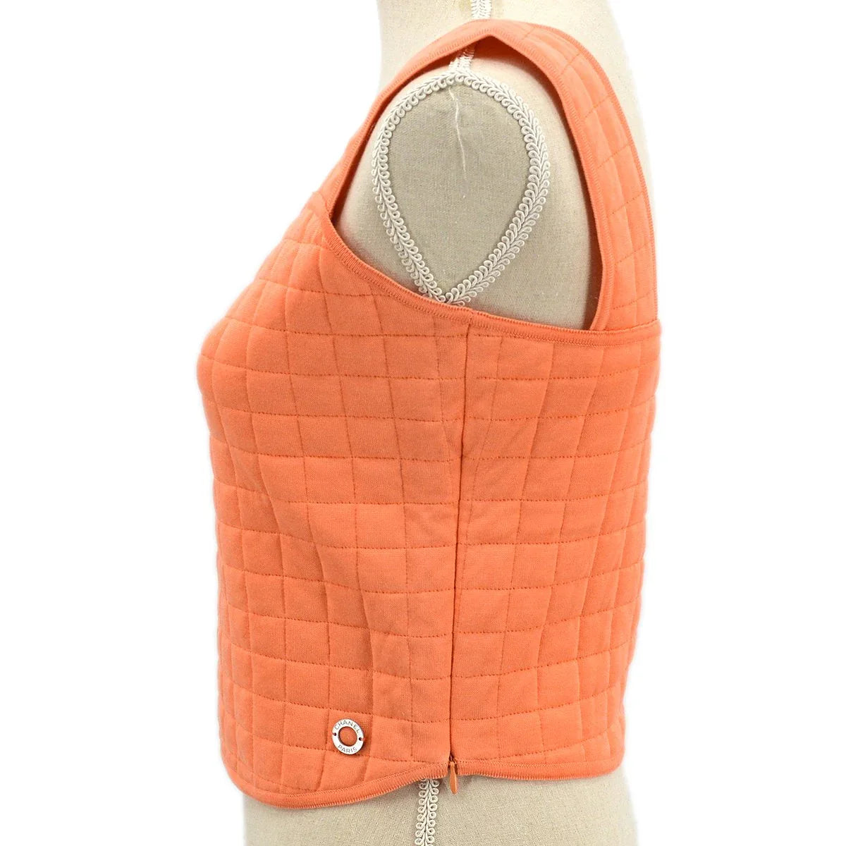 CHANEL 2000 Identification Orange Cotton Choco Bar Top #40