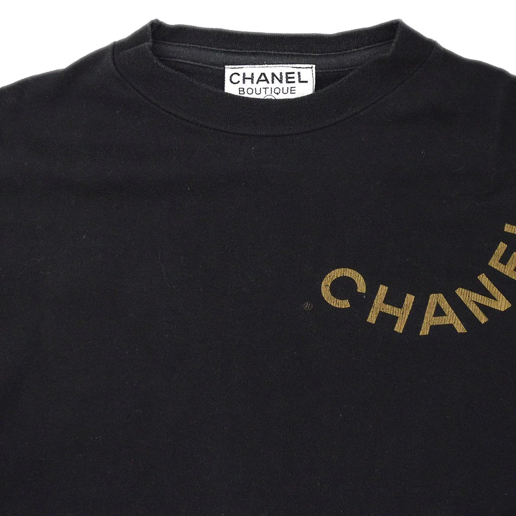 CHANEL Black Logo T-Shirt