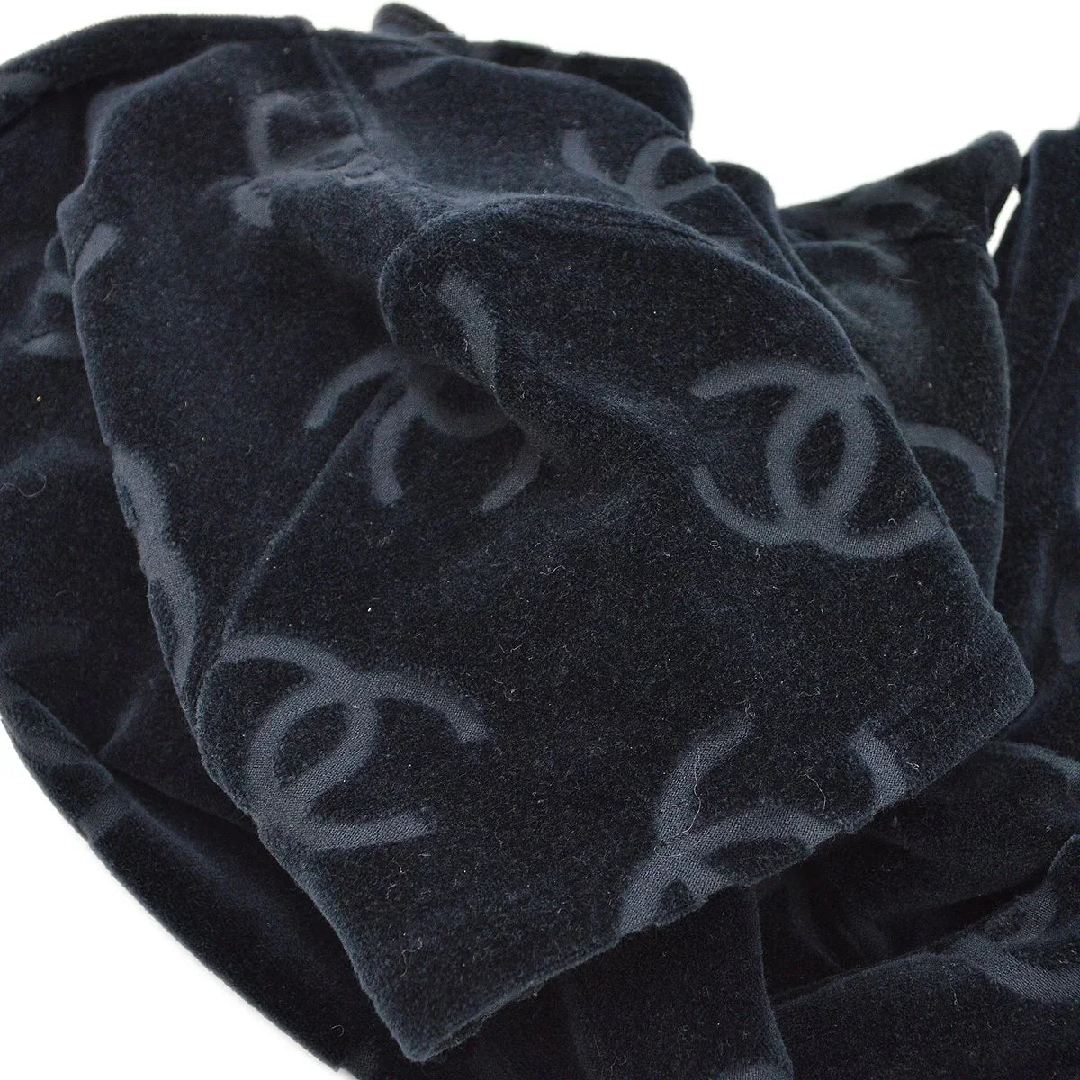 CHANEL 1996 Spring CC Pattern Velvet Dress