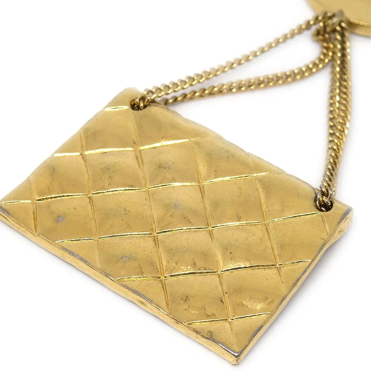 CHANEL 1996 Bag Brooch 24k Gold plate
