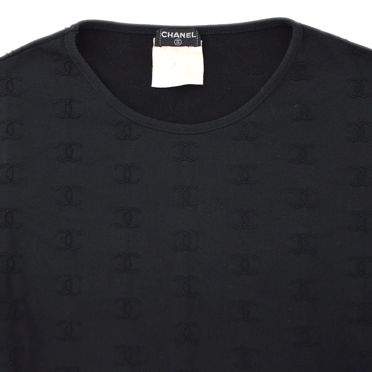 Chanel 1997 Spring CC logo-embroidered cropped T-shirt