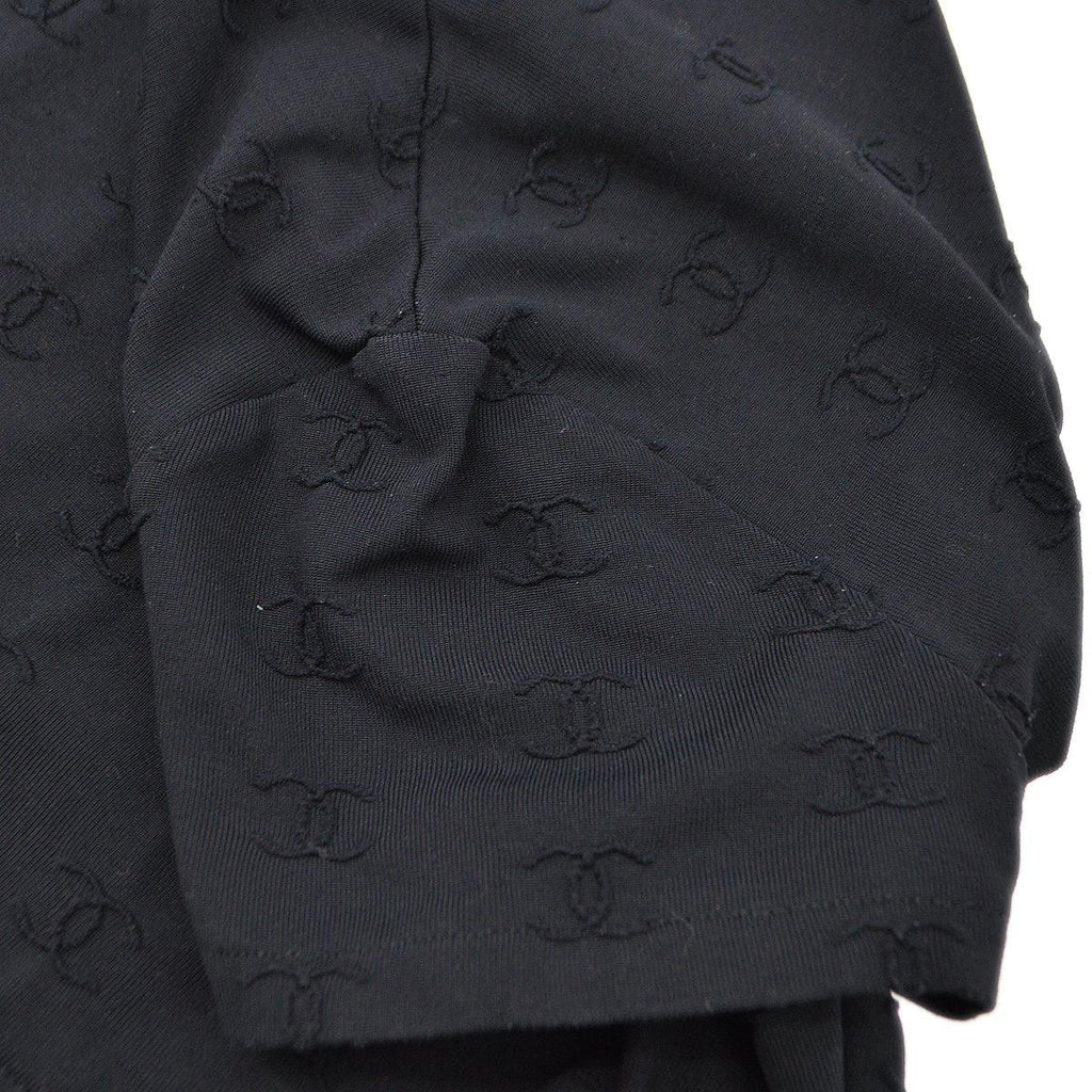 Chanel 1997 Spring CC logo-embroidered cropped T-shirt