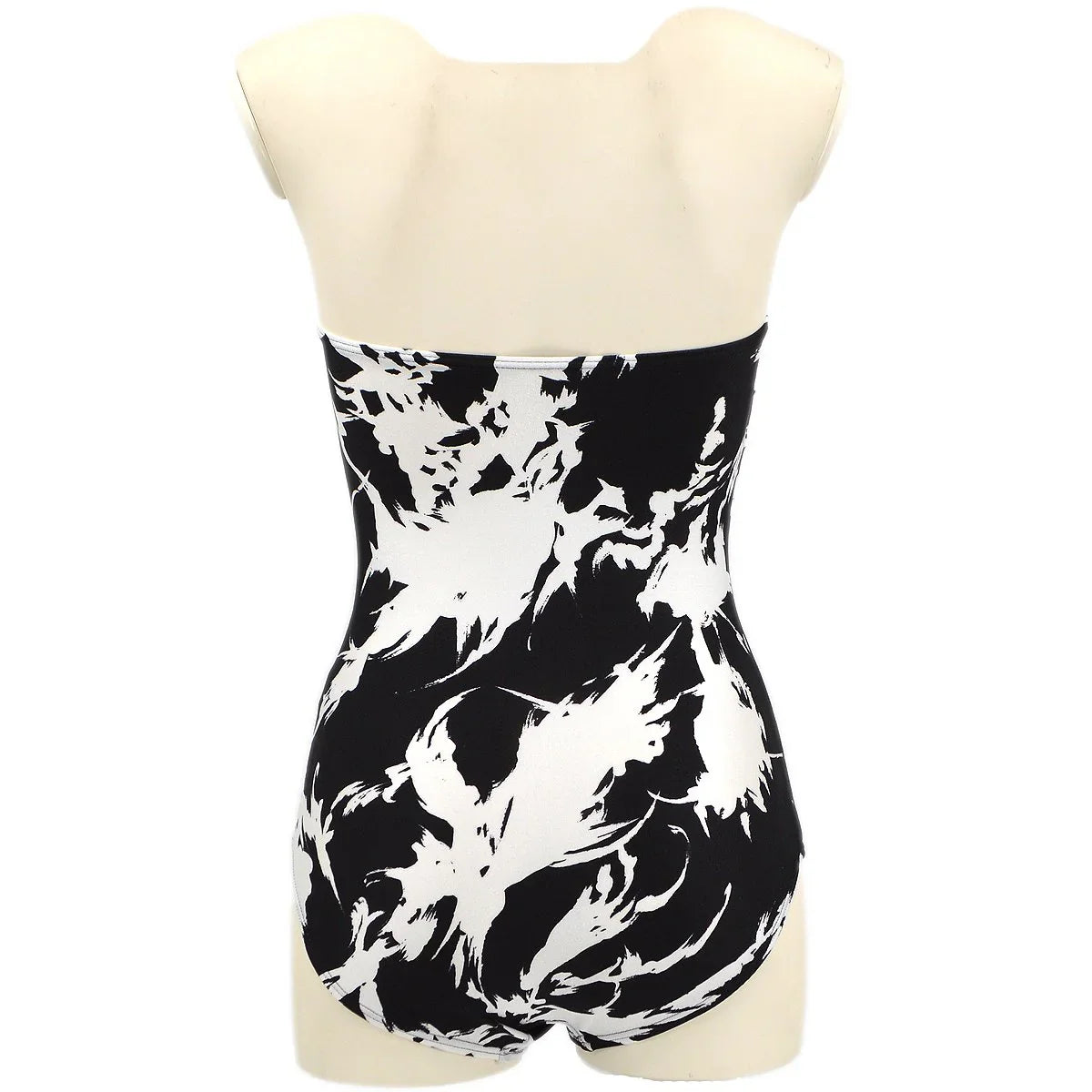 Christian Dior abstract print halterneck swimsuit #M