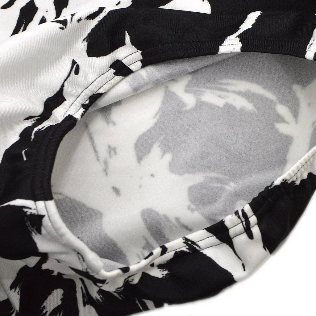 Christian Dior abstract print halterneck swimsuit #M