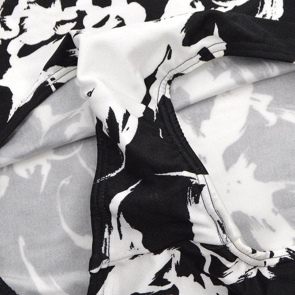 Christian Dior abstract print halterneck swimsuit #M