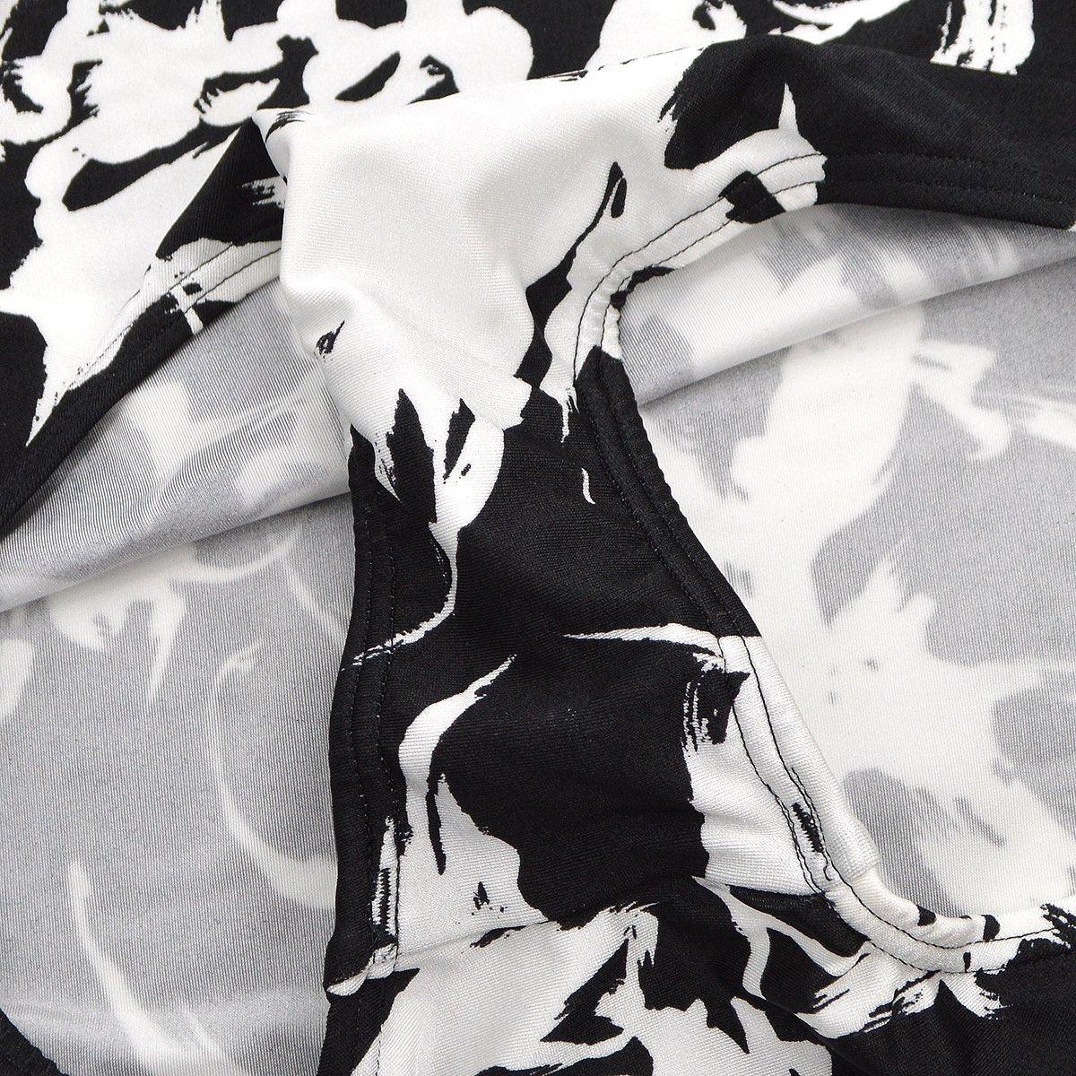 Christian Dior abstract print halterneck swimsuit #M