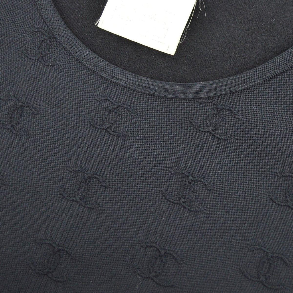 Chanel Spring 1997 CC logo-embroidered cropped T-shirt #42