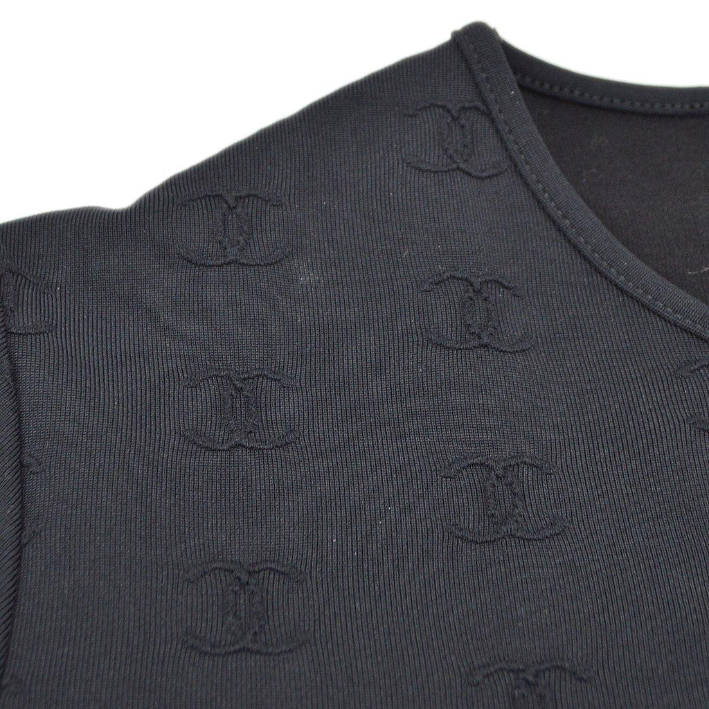 Chanel Spring 1997 CC logo-embroidered cropped T-shirt #42