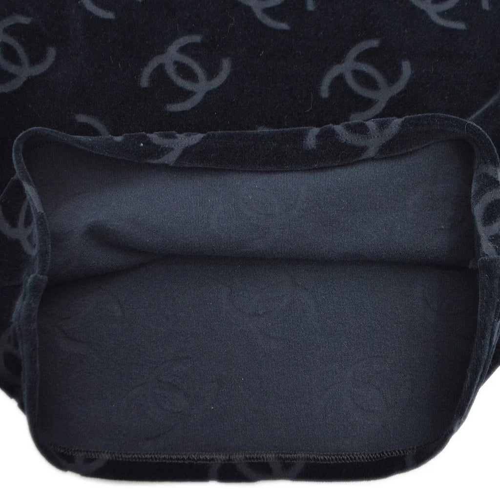Chanel 1996 Spring Black Velvet Short Sleeve Top #42