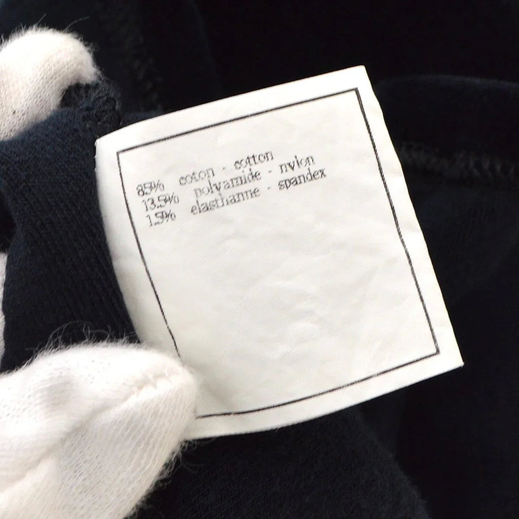Chanel 1996 Spring Black Velvet Short Sleeve Top #42