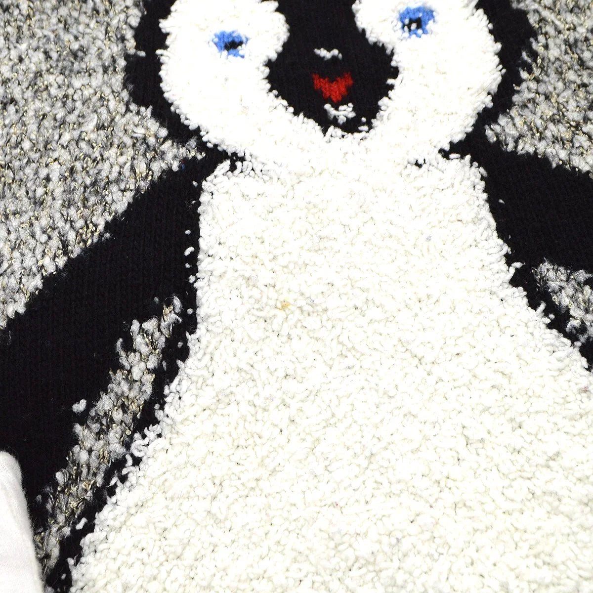 CHANEL 2007 CC penguin-motif knitted hoodie #42