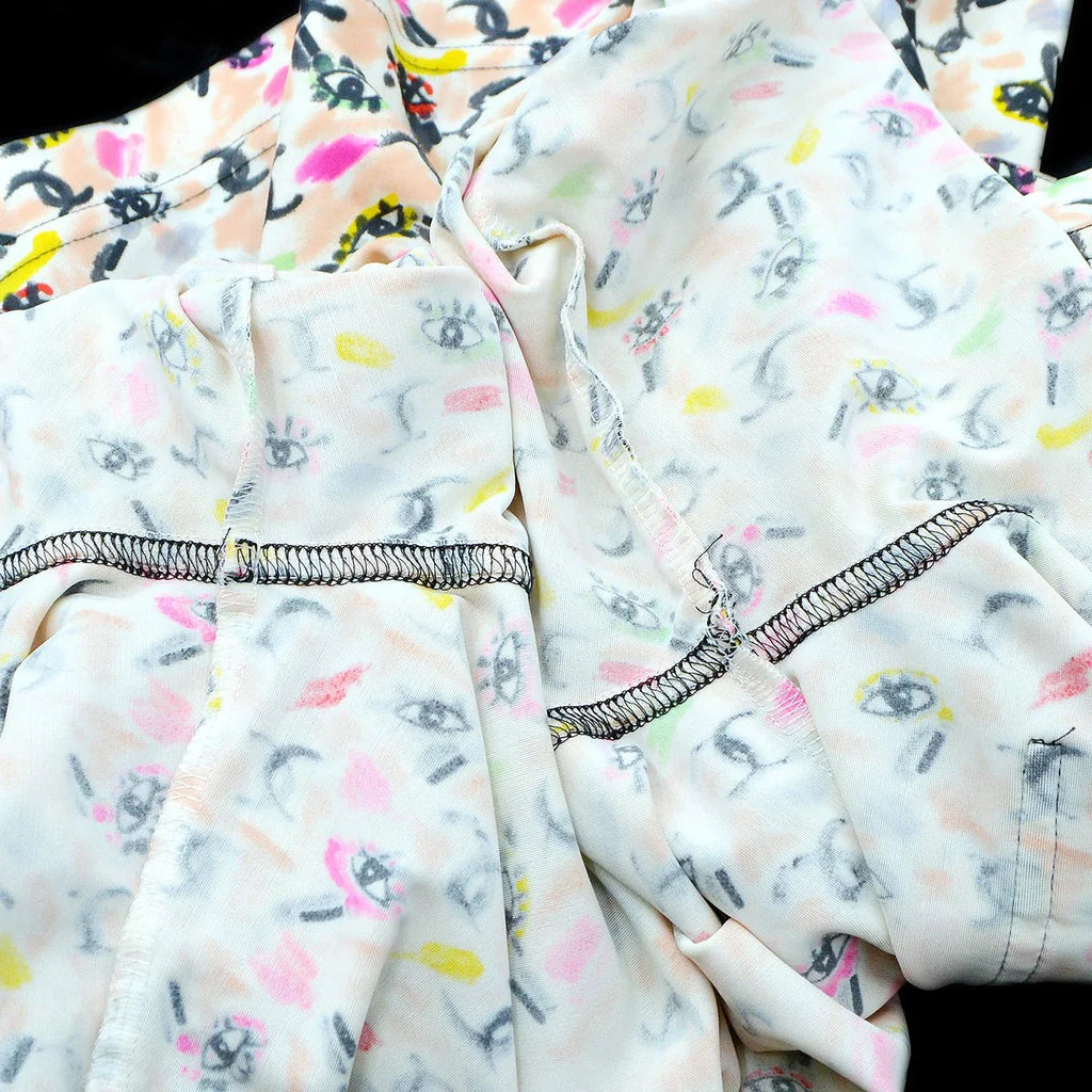 CHANEL 1995 eye logo print CC button-up shirt