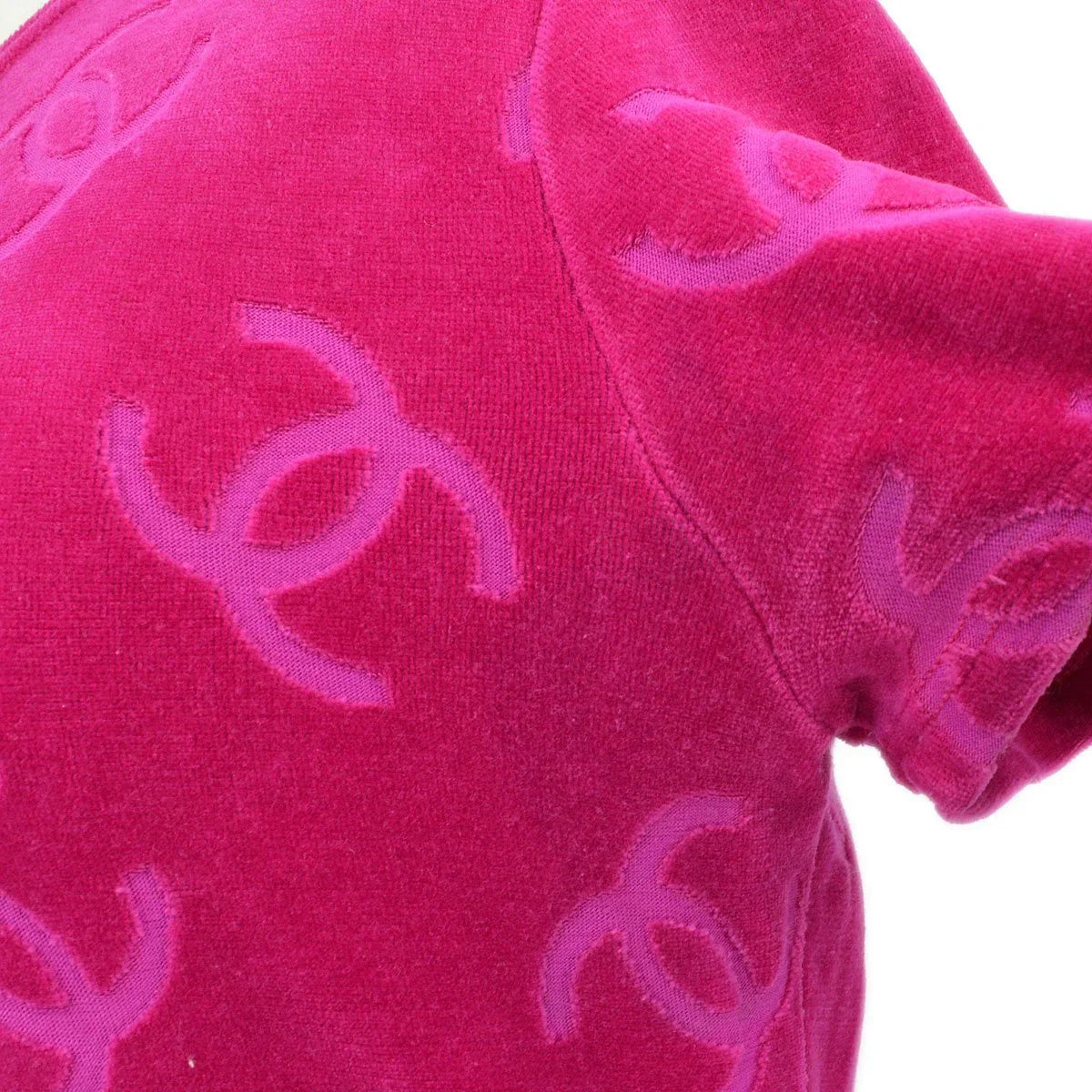 Chanel * Spring 1996 Velvet CC-print T-shirt dress #40