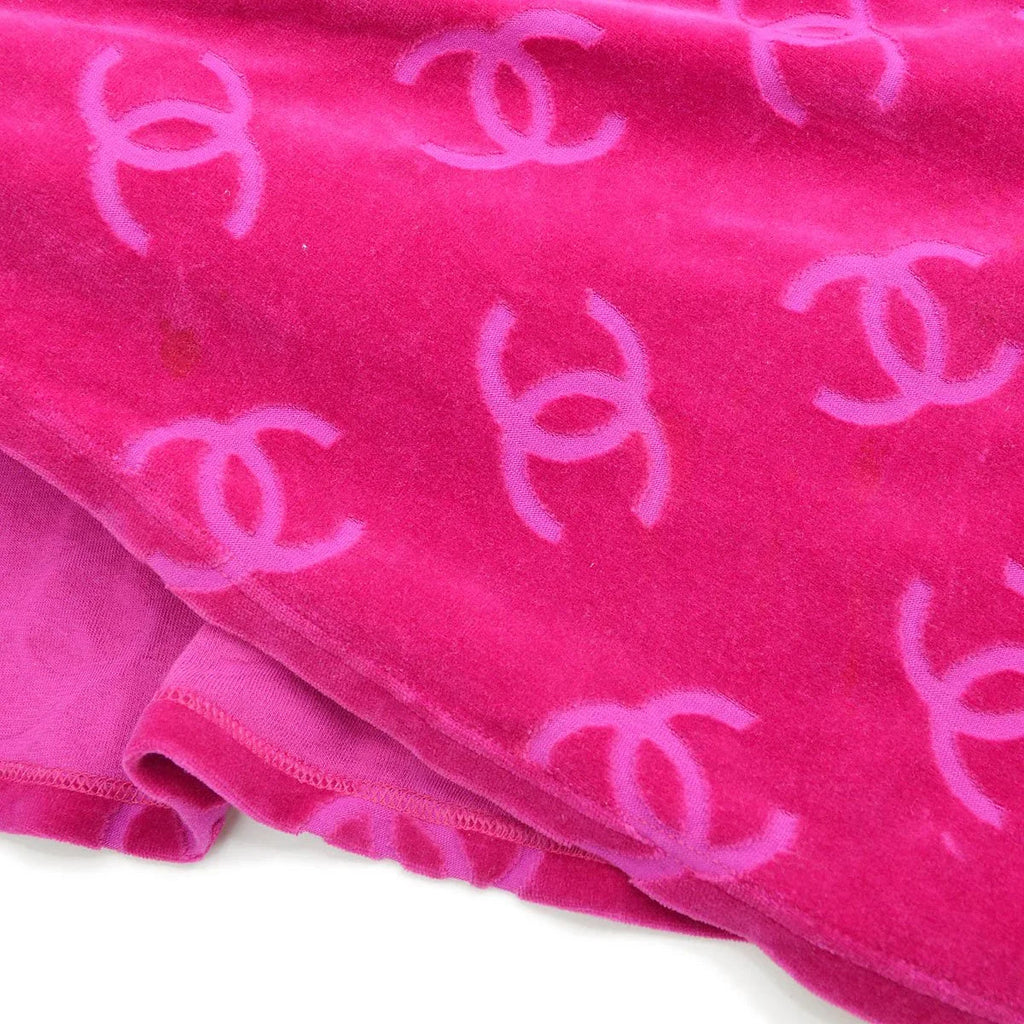 Chanel * Spring 1996 Velvet CC-print T-shirt dress #40