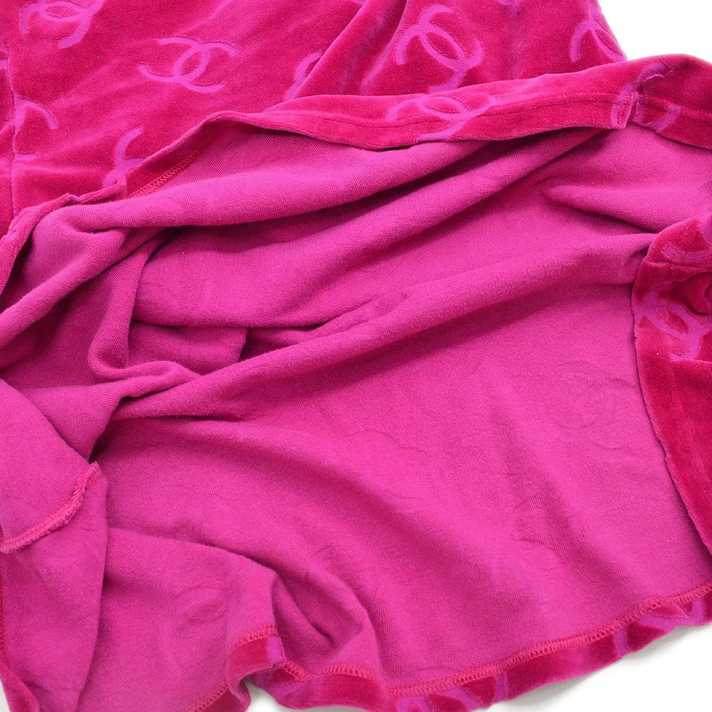 Chanel * Spring 1996 Velvet CC-print T-shirt dress #40