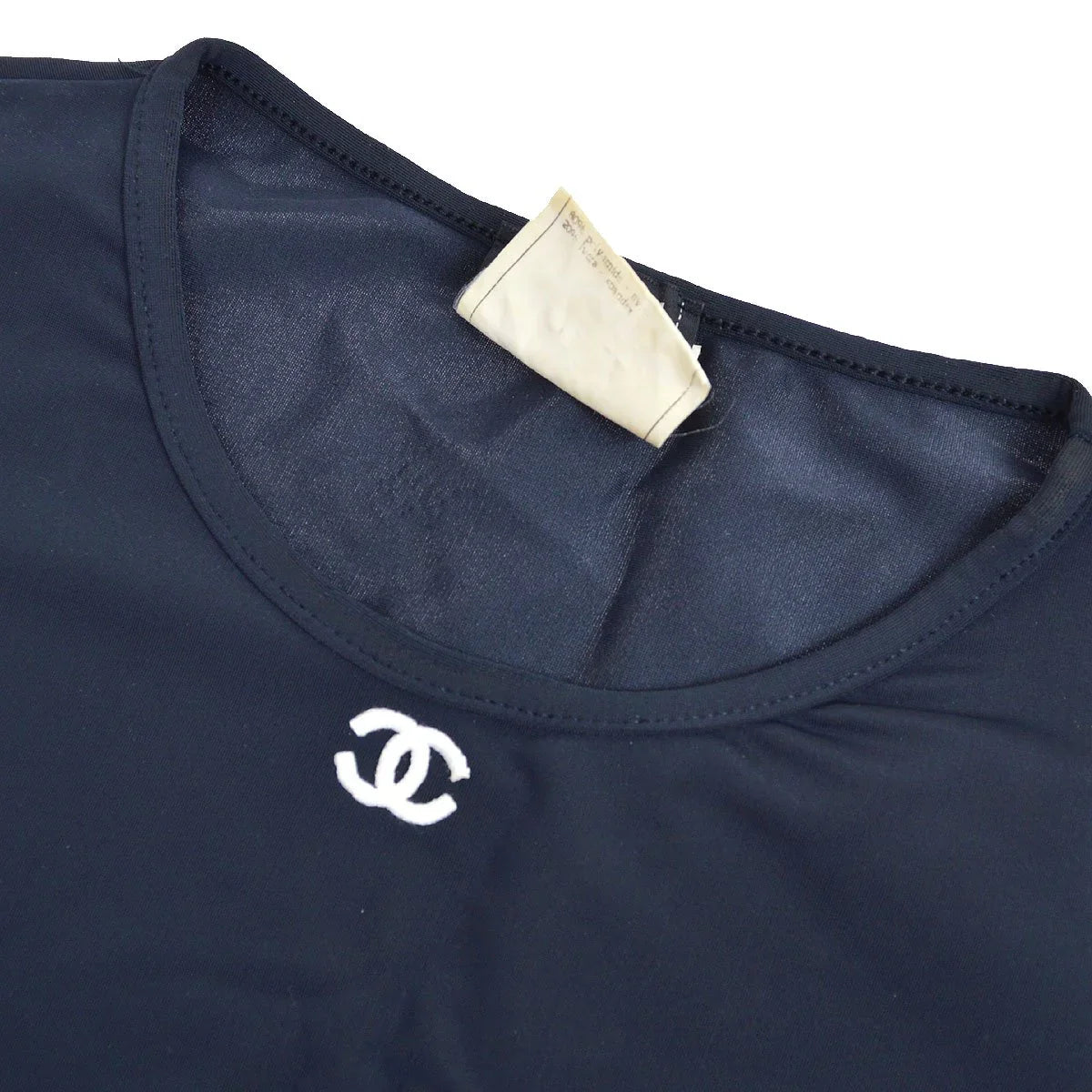 CHANEL 1995 Spring black CC cropped top #40