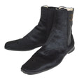 Chanel Black Pony Hair Side Chelsea Boots Shoes