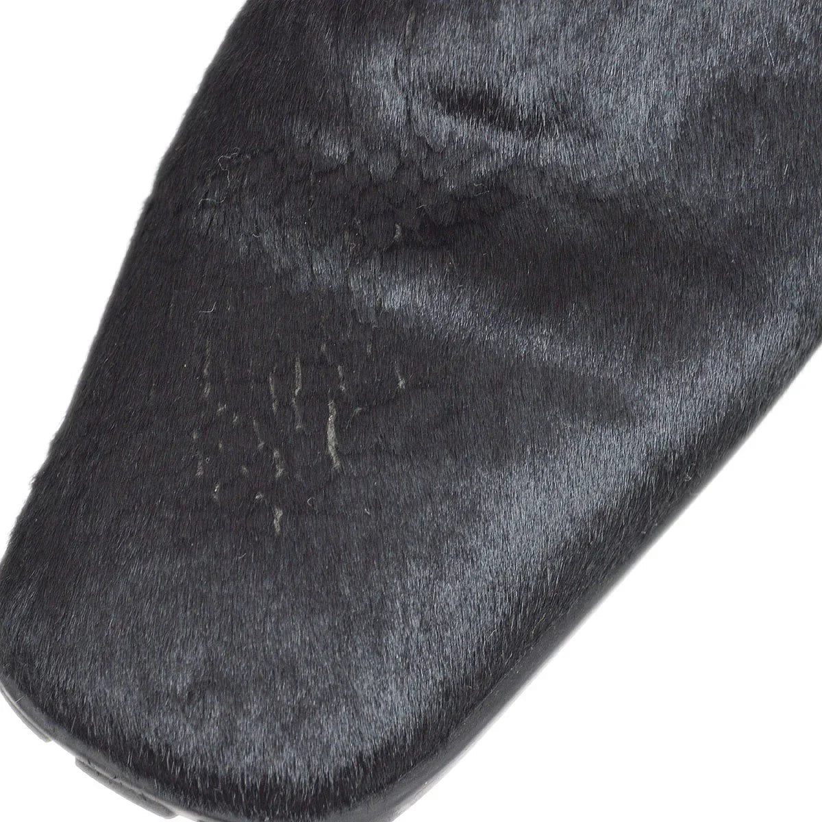 Chanel Black Pony Hair Side Chelsea Boots Shoes