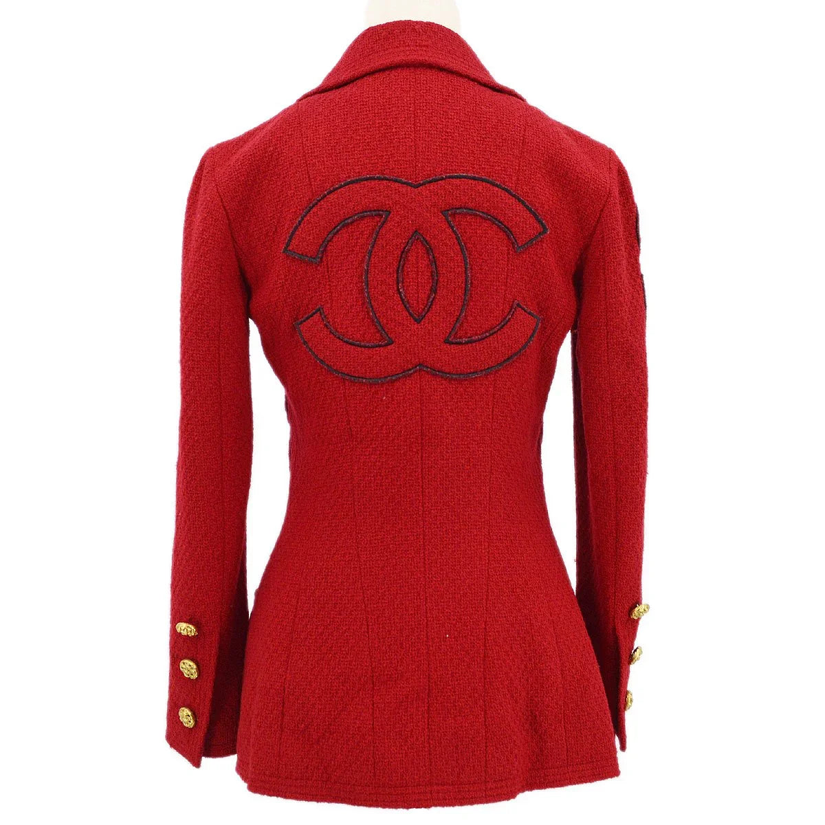 Chanel * Fall 1994 logo double-breasted tweed jacket
