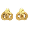 CHANEL 1997 Heart Earrings Gold Small