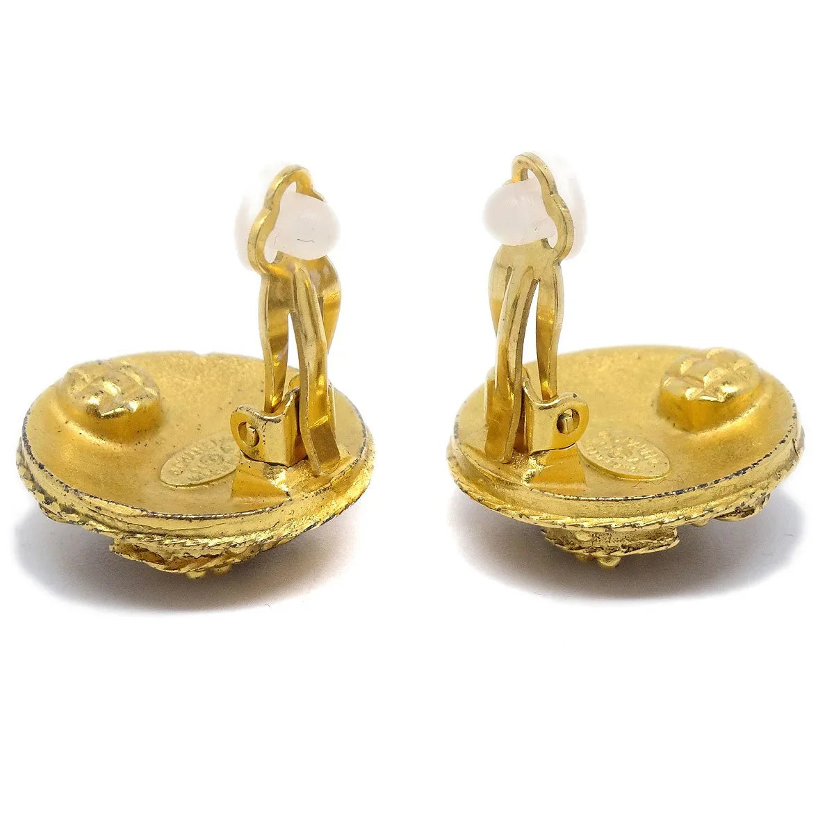 Chanel 1994 Gold 'CC' Filigree Earrings Small