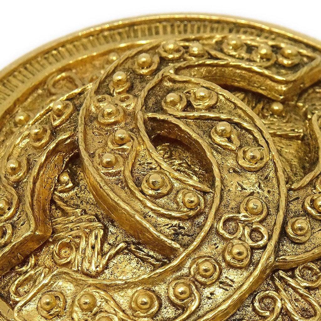 Chanel 1994 Filigree Brooch Pin Gold