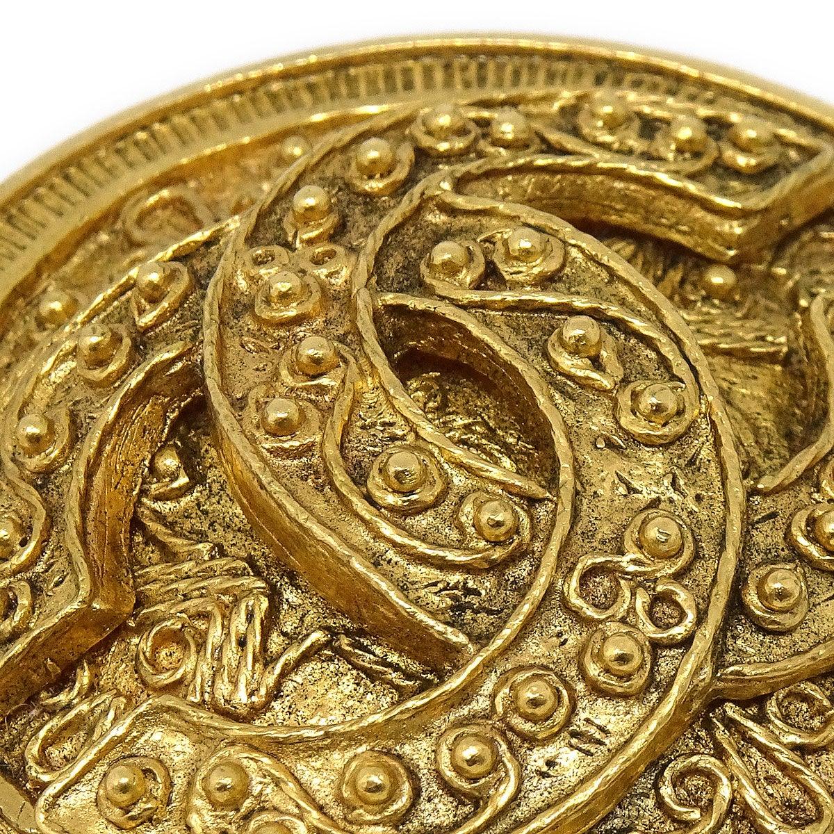 Chanel 1994 Filigree Brooch Pin Gold