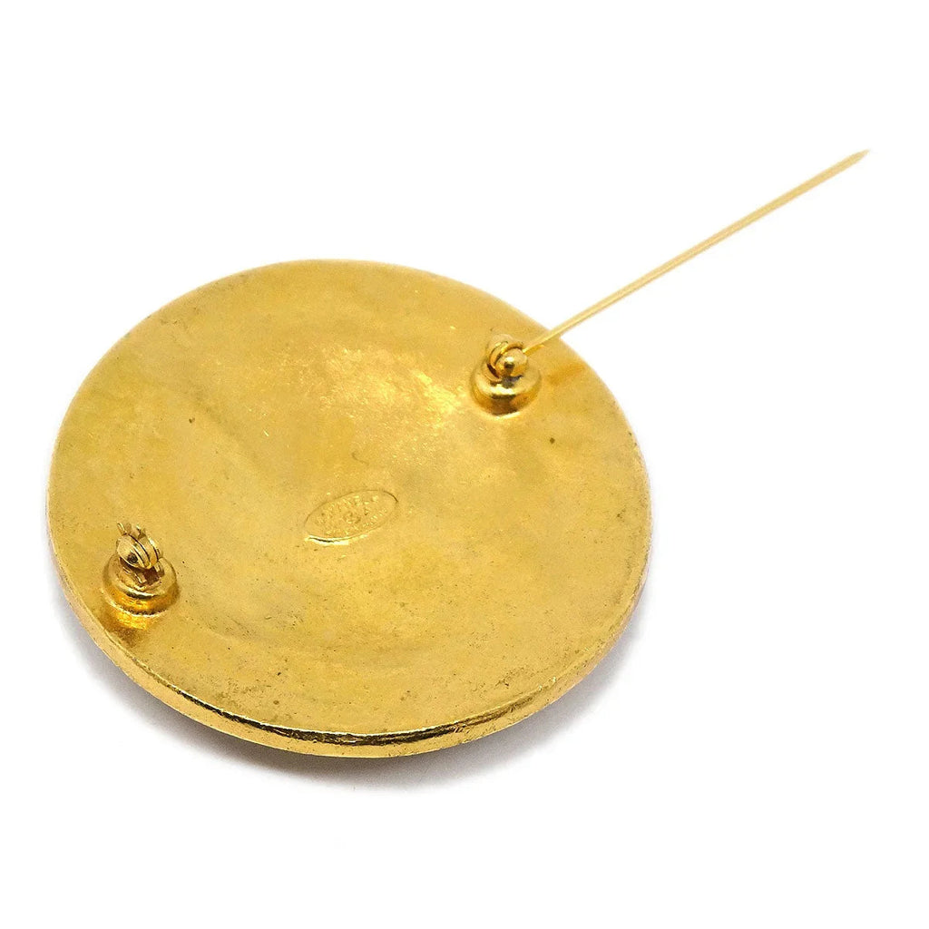 Chanel 1994 Filigree Brooch Pin Gold