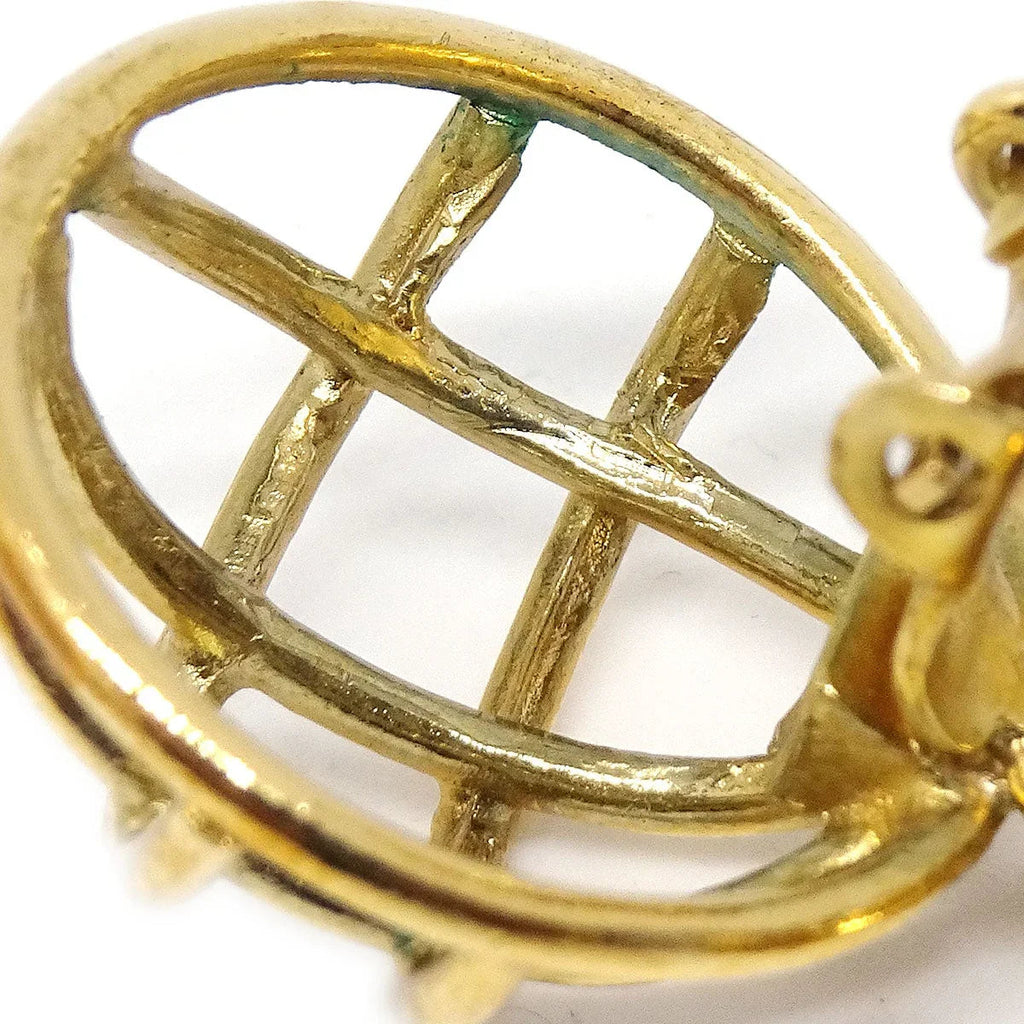 CHANEL 1994 Birdcage Earrings Gold 29