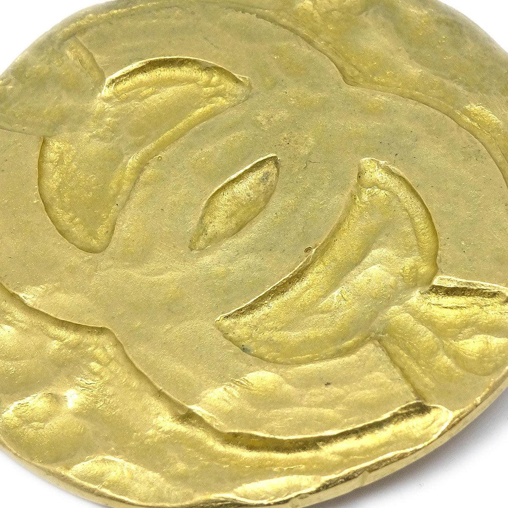 CHANEL Medallion Brooch Gold 95P
