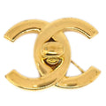 CHANEL 1996 CC Turnlock Brooch Gold 96P