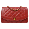 Chanel 1994-1996 Red Caviar Medium Diana Flap Bag