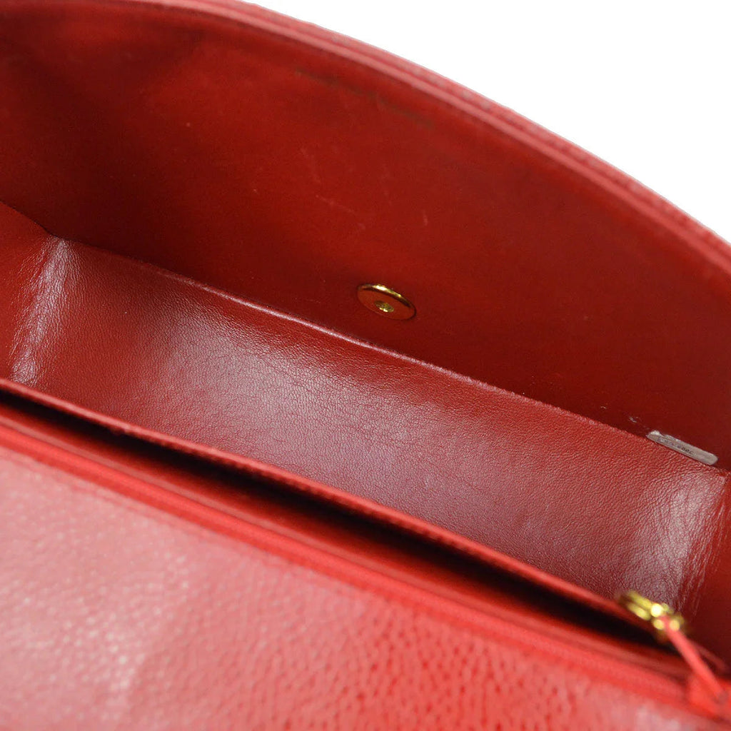 Chanel 1994-1996 Red Caviar Medium Diana Flap Bag