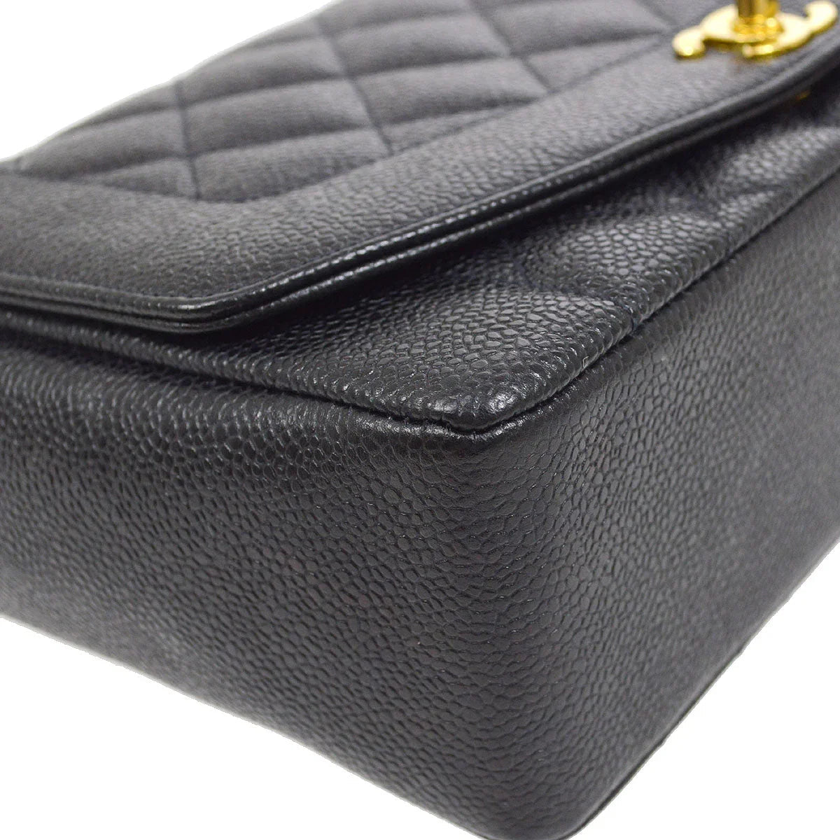 CHANEL 1994-1996 Black Caviar Diana Medium