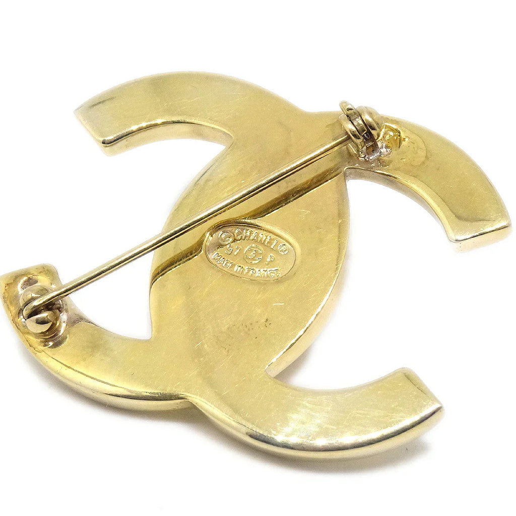 Chanel 1997 Turnlock Brooch Pin Large