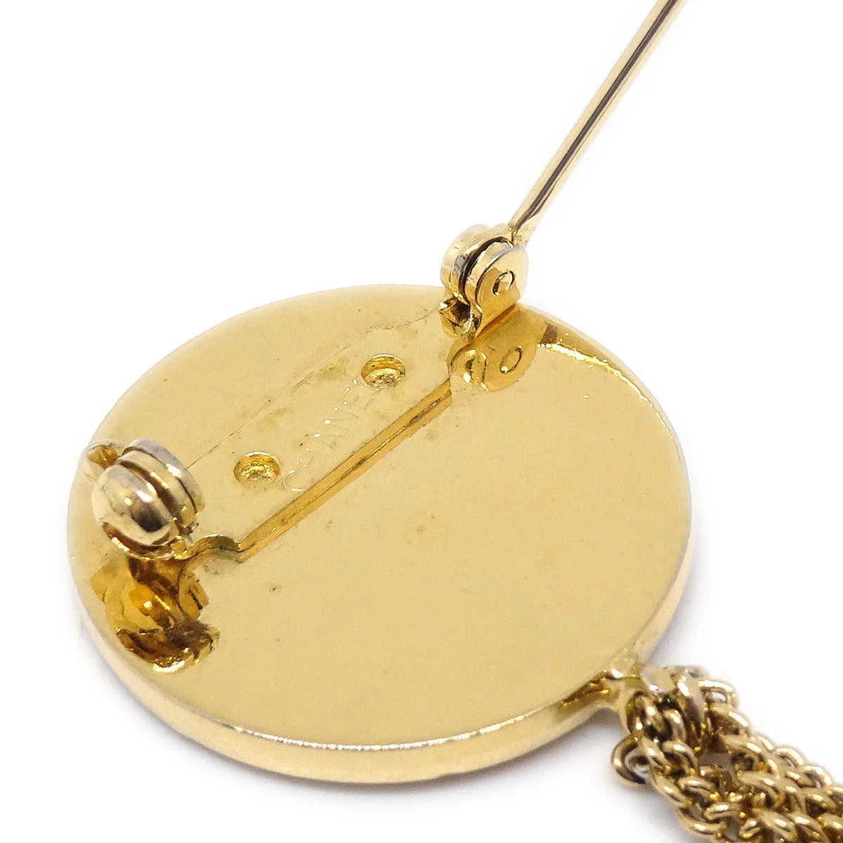 CHANEL Bag Brooch Pin Gold