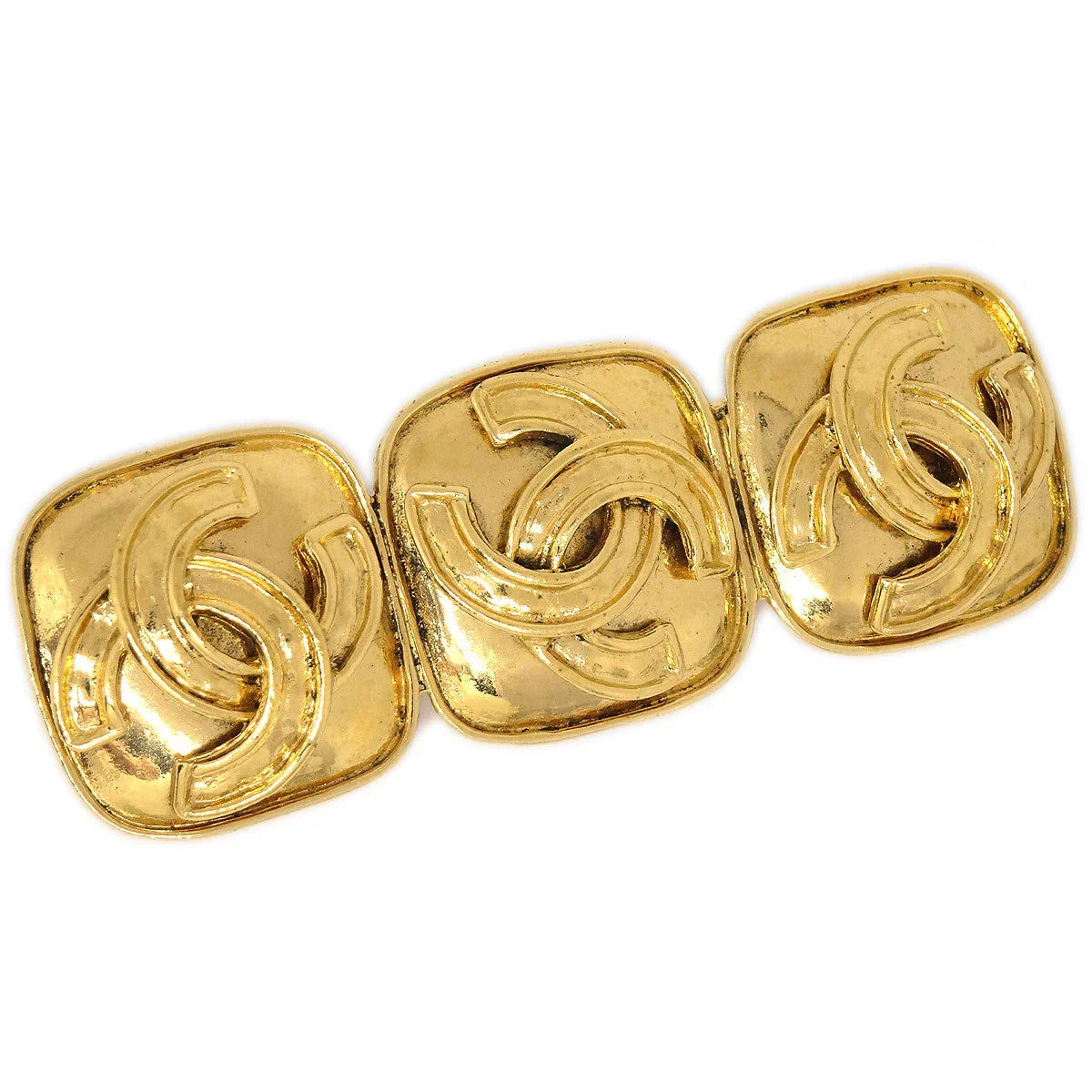 CHANEL 1994 Triple CC Brooch Pin Gold
