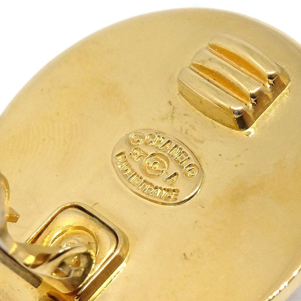 Chanel 1997 Silver & Gold CC Turnlock Earrings Large