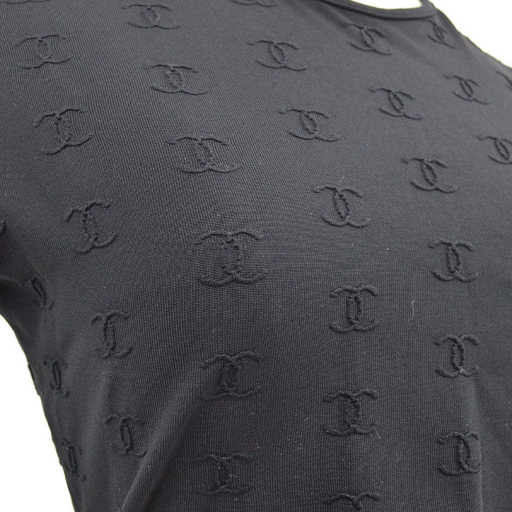 Chanel 1997 Spring CC logo-embroidered cropped T-shirt #40