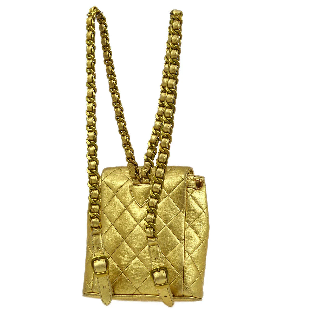 Chanel Gold Lambskin Duma Backpack Small