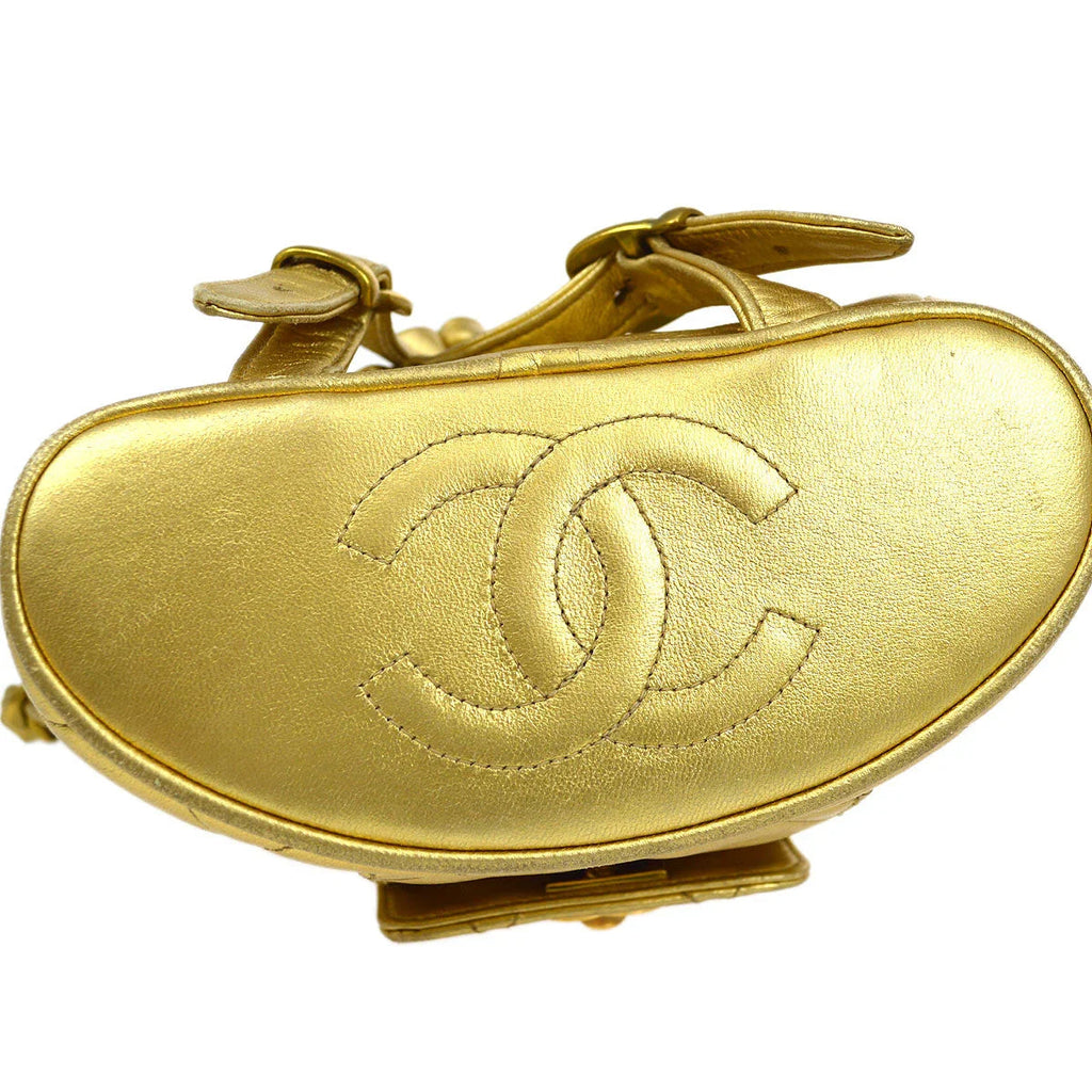 Chanel Gold Lambskin Duma Backpack Small