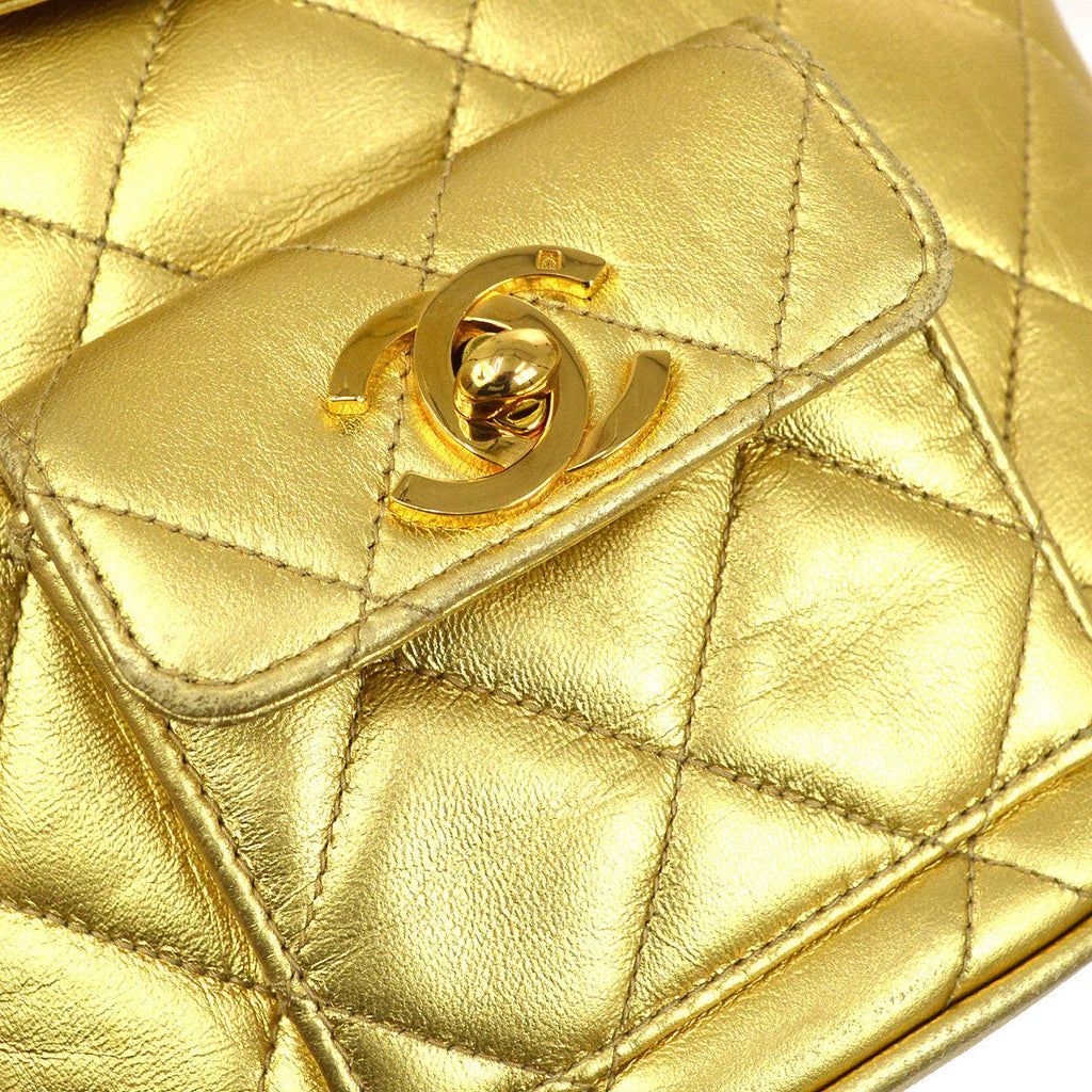 Chanel Gold Lambskin Duma Backpack Small