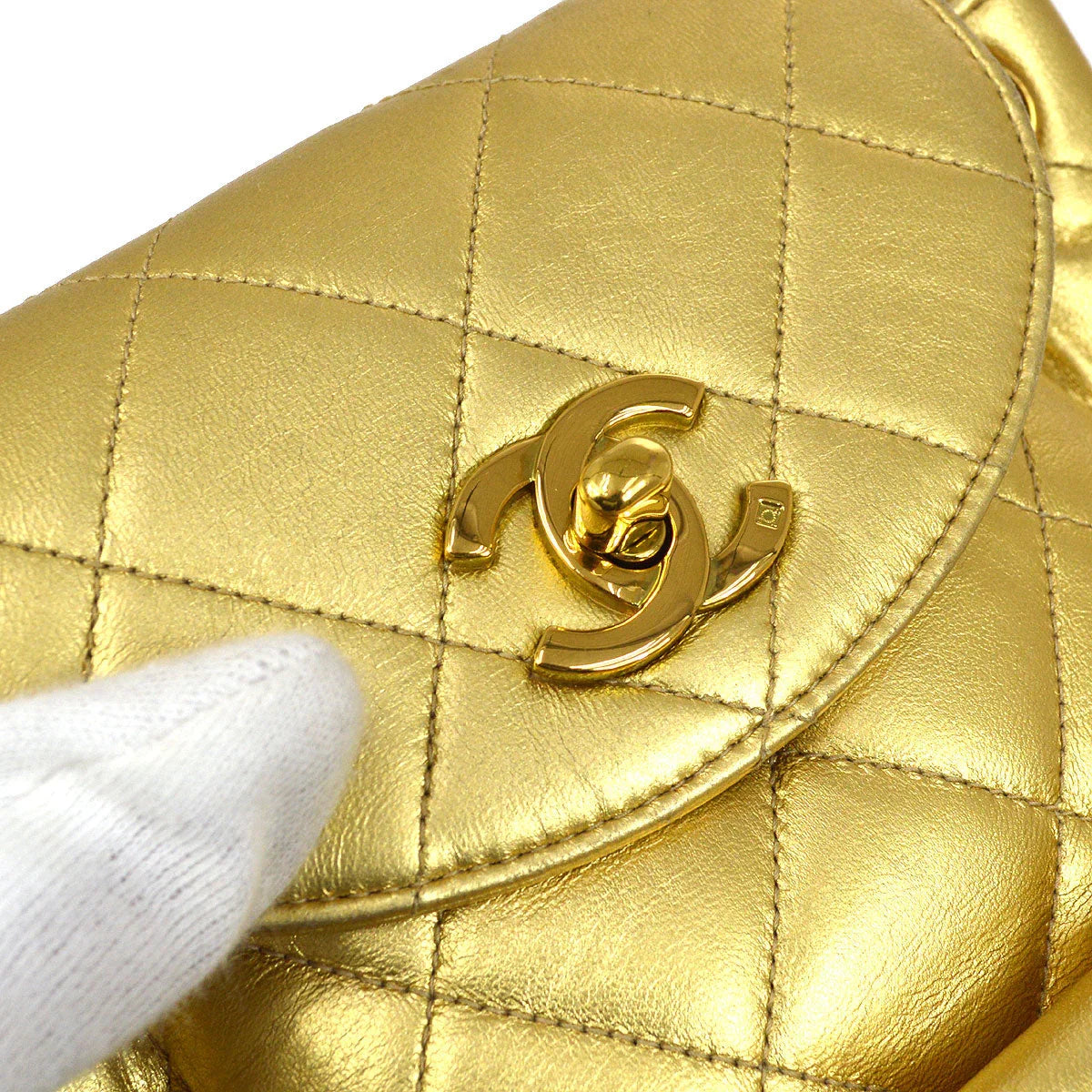 Chanel Gold Lambskin Duma Backpack Small