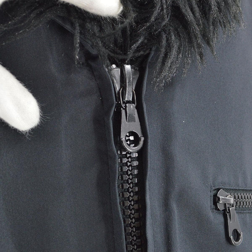 CHANEL O3095 #34 Zip-up Coat Black Fur